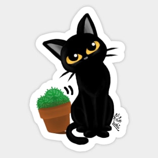 Kitty and cactus Sticker